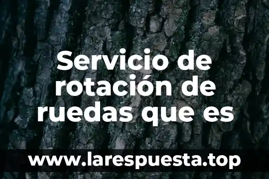 Servicio de rotación de ruedas que es