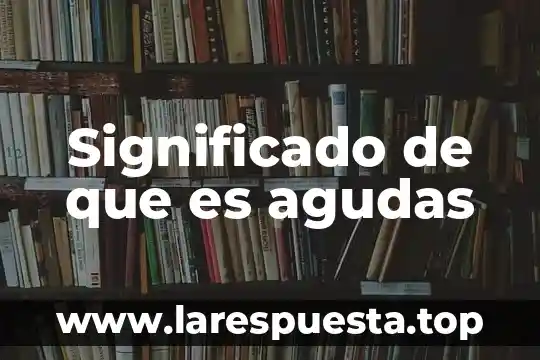 Que es seguidor significado 5 Significado de que es agudas