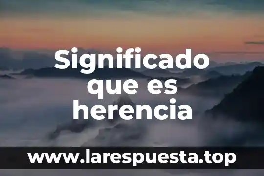 Significado que es herencia