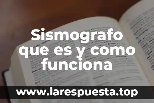 Que es y como funciona termonathor 7 Sismografo que es y como funciona