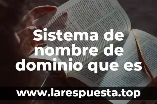 Sistema de nombre de dominio que es