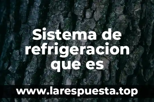 Que es un sistema adiabatico 3 Sistema de refrigeracion que es