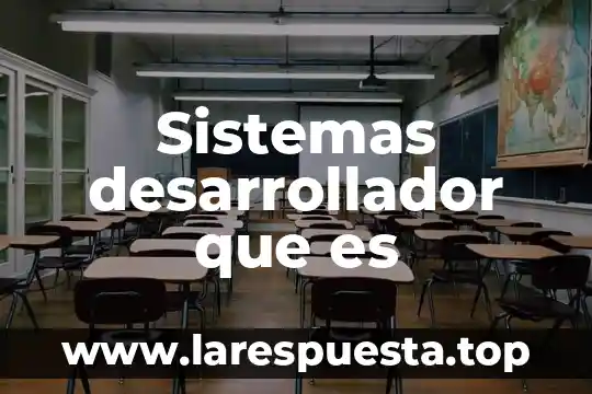 Que es el liderazgo desarrollador 4 Sistemas desarrollador que es