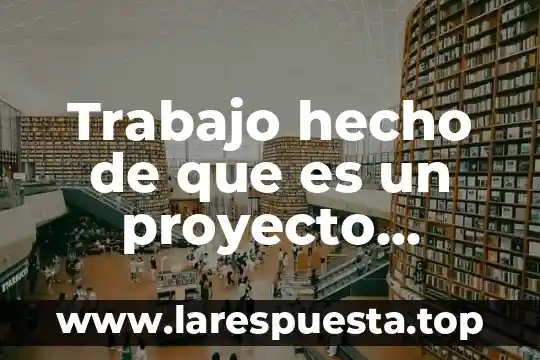 Que es contenido cientifico en educacion 6 Trabajo hecho de que es un proyecto científico