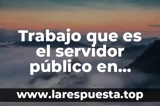 Que es un vendedor publico monopolio 7 Trabajo que es el servidor público en México
