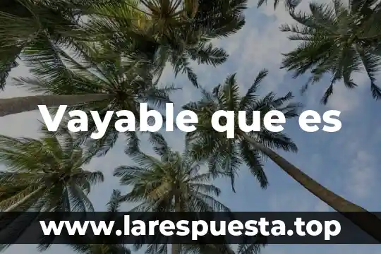 Vayable que es