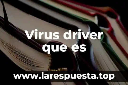 Virus driver que es