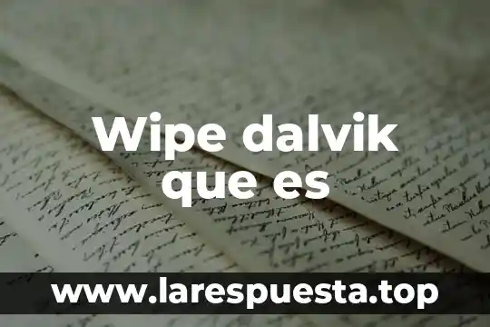Wipe dalvik que es