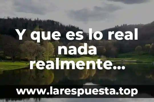 Y que es lo real nada realmente simpson